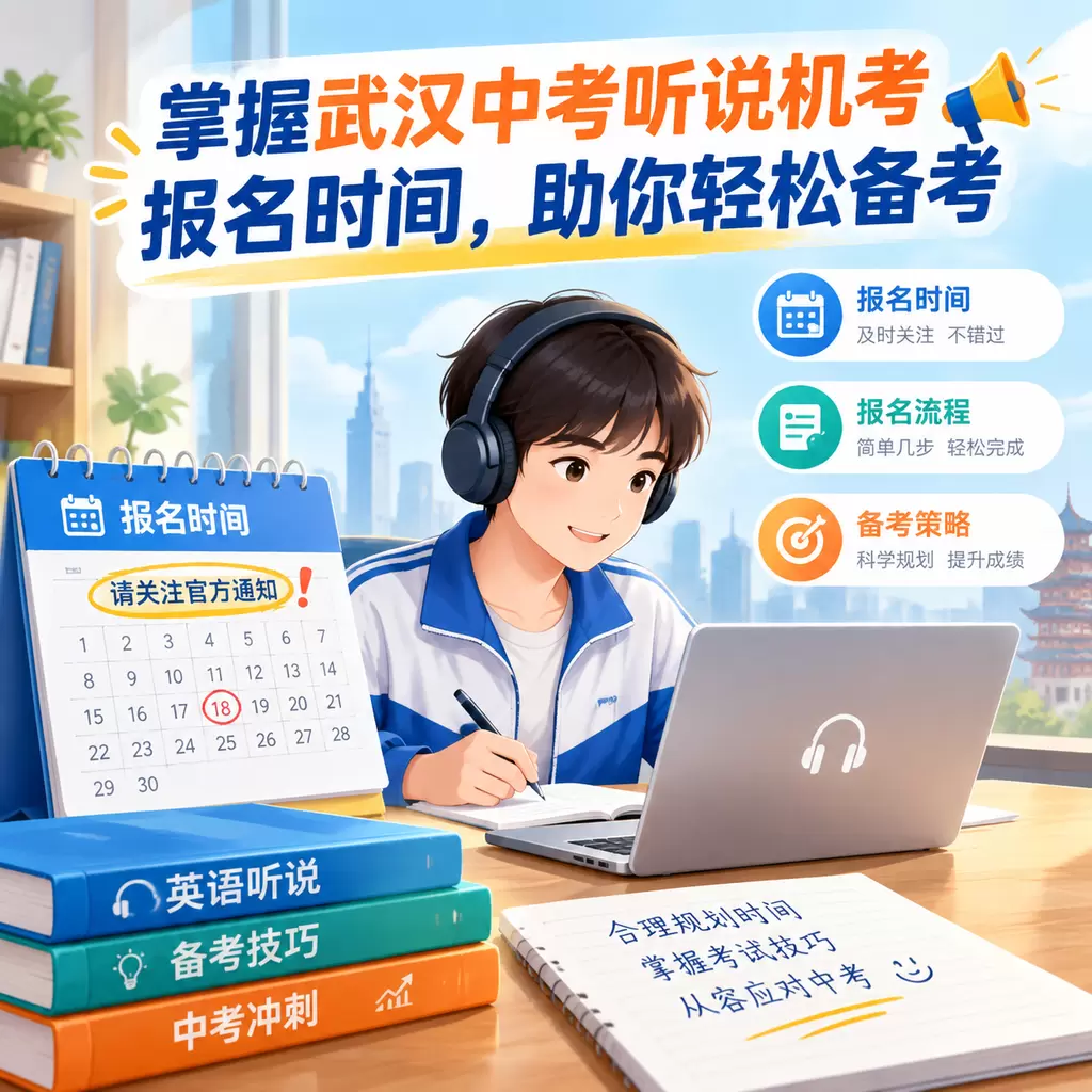 掌握武汉中考听说机考报名时间,助你轻松备考
