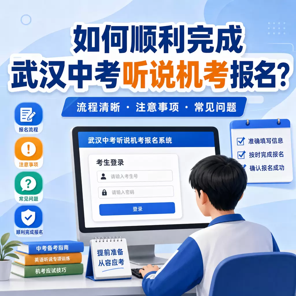 如何顺利完成武汉中考听说机考报名？