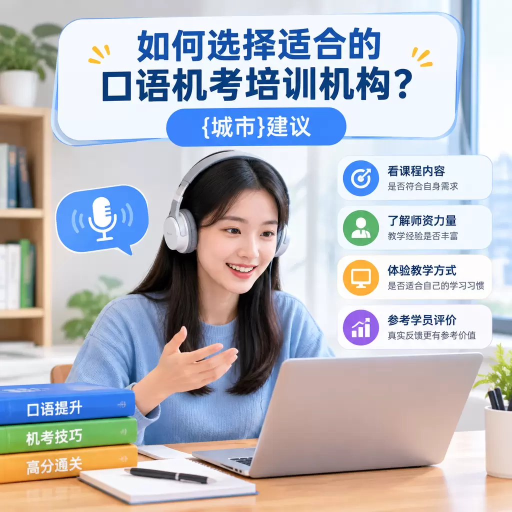 如何选择适合的口语机考培训机构?下陆建议